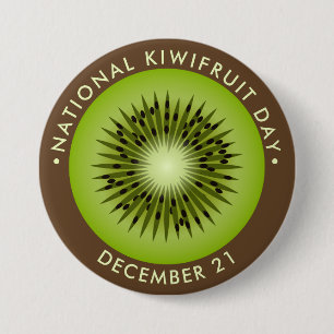 Nationale Kiwivruchtendag Ronde Button 7,6 Cm