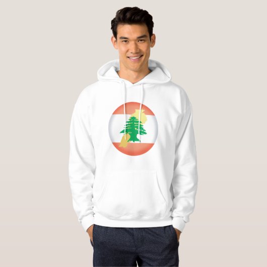 Nationale kleuren Libanon Hoodie (Voorkant volledig)
