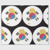 Nationale kleuren van Zuid-Korea Cadeaupapier (Vlak)