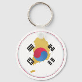 Nationale kleuren van Zuid-Korea Sleutelhanger (Achterkant)