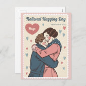  nationale knuffeldag feestdagenkaart (Voorkant / Achterkant)