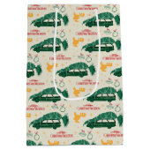 Nationale Lampoon kerstboom op auto patroon Medium Cadeauzakje (Achterkant)