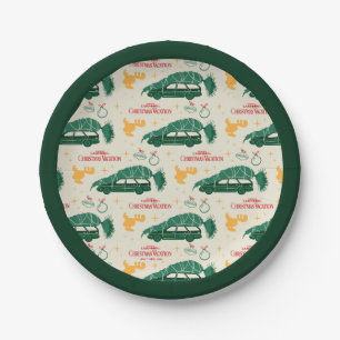 Nationale Lampoon kerstboom op auto patroon Papieren Bordje