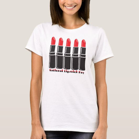 Nationale lippenstiftdag t-shirt (Voorkant)