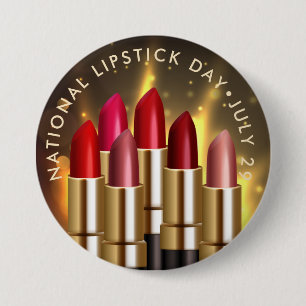 Nationale Lipstick Day, COLORFUL LIPSTICKS Ronde Button 7,6 Cm