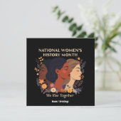 Nationale maand van de vrouwengeschiedenis kaart (Staand voorkant)