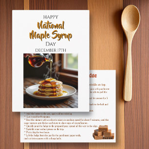 Nationale Maple Syrup Dag - 17 december Briefkaart