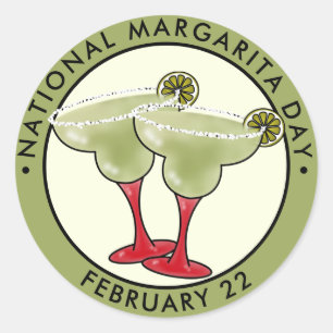 Nationale Margarita Dag Ronde Sticker