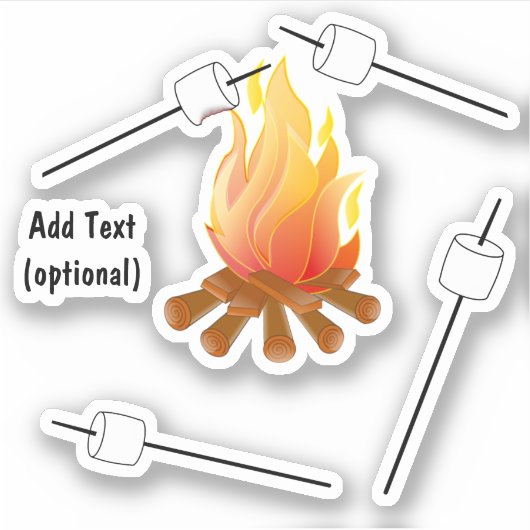 Nationale Marshmallow Dag Sticker (Voorkant)