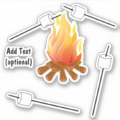 Nationale Marshmallow Dag Sticker (Voorkant)