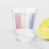 Nationale Motto van Frankrijk Shot Glas (Achterkant)