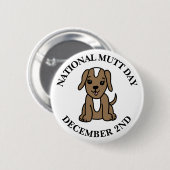 Nationale Muttdag is 2 december Ronde Button 5,7 Cm (Voorkant /achterkant)