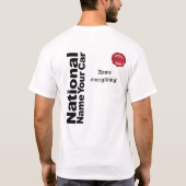 Nationale naam Uw auto T-shirt (Achterkant)