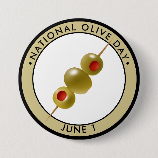 Nationale Olijfdag Ronde Button 7,6 Cm (Voorkant)