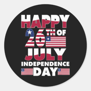 Nationale Onafhankelijkheidsdag Liefde Liberia Vla Ronde Sticker