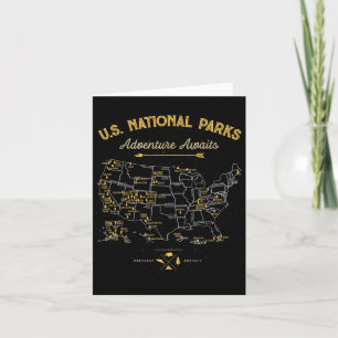 Nationale Parken T Shirt Kaart Camping Vrouwen Man