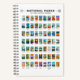  nationale parken van de lijst van de Verenigde St Notitieboek