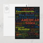 Nationale parken van de Verenigde Staten Briefkaart (Voorkant / Achterkant)