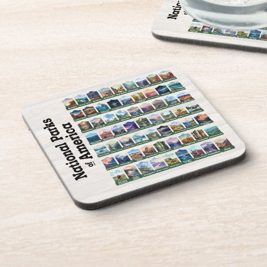 Nationale parken van de Verenigde Staten van Ameri Bier Onderzetter (Linkerzijde)