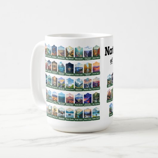 Nationale parken van de Verenigde Staten van Ameri Koffiemok (Voorkant links)