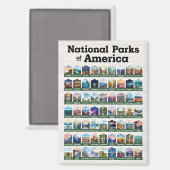 Nationale parken van de Verenigde Staten van Ameri Magneet (Voorkant / Achterkant)