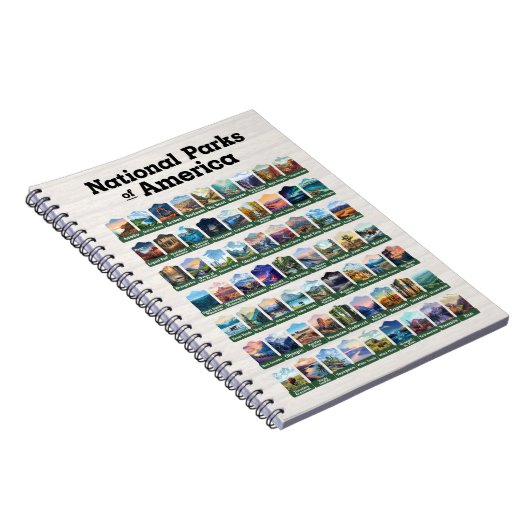 Nationale parken van de Verenigde Staten van Ameri Notitieboek (Rechterzijde)