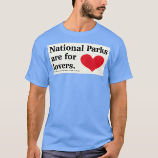 Nationale parken zijn bestemd voor sticker van lie t-shirt