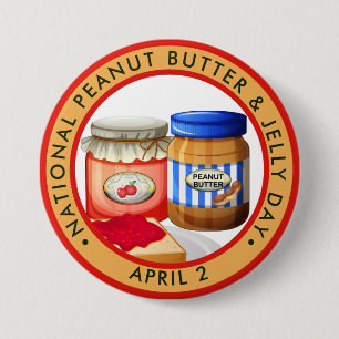 Nationale Peanut Butter & Jelly Day Ronde Button 7,6 Cm