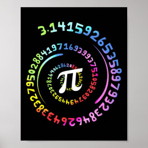 Nationale Pi Dag Shirt Wiskunde Leraar T Shirt Pi Poster