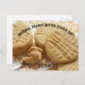 Nationale Pindakaas Cookie Dag! Briefkaart (Voorkant / Achterkant)