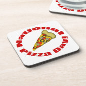 Nationale Pizza Dag! Bier Onderzetter (Linkerzijde)