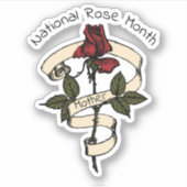 Nationale Roos Maand Sticker (Voorkant)