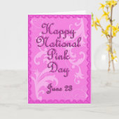 Nationale Roze Dag 23 Juni Kaart (Gele Bloem)