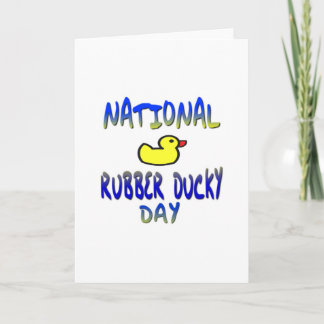Nationale RubberDag Ducky Feestdagen Kaart