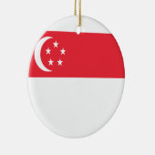Nationale Singapore-wereldvlag Keramisch Ornament (Rechts)