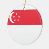 Nationale Singapore-wereldvlag Keramisch Ornament (Links)