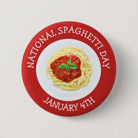 Nationale Spaghetti Dag 4 januari Button (Voorkant)