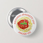 Nationale Spaghetti Dag 4 januari Button (Voorkant /achterkant)