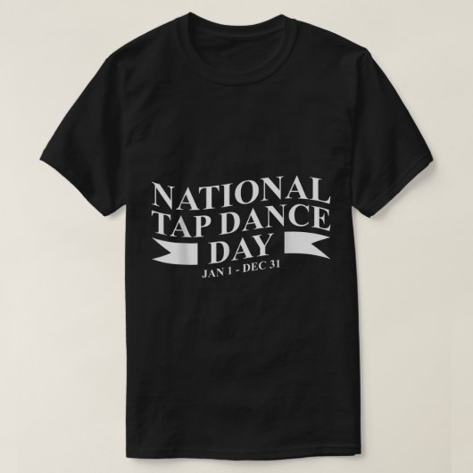 Nationale sprintdansdag jan 1 dec 31 dansende t-shirt (Design voorkant)