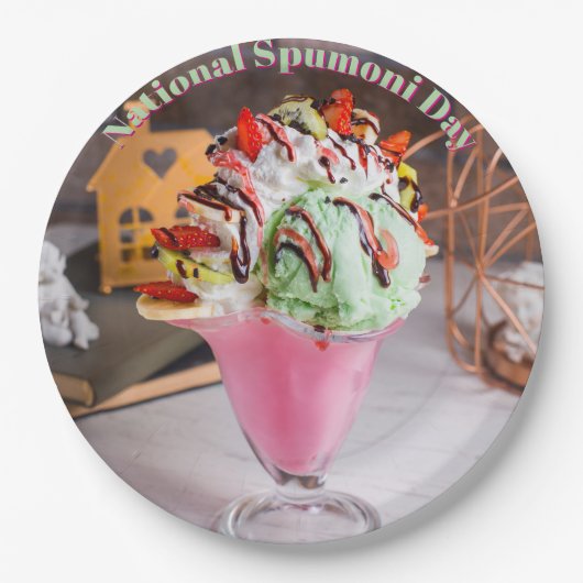 Nationale Spumoni Dag Papieren Bordje (Voorkant)