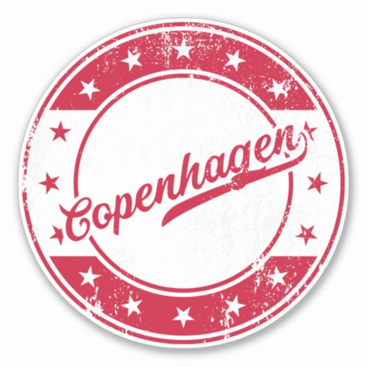 Nationale Sticker - Kopenhagen Denemarken (Voorkant)