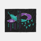 Nationale Suicide Prevention Week Quote Fleece Deken (Voorkant (Horizontaal))