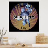 Nationale Superhelden Dag teken Poster (Keuken)