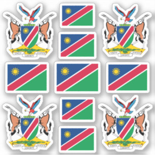 Nationale symbolen/wapenschild van Namibië Sticker