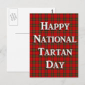 Nationale Tartan Dag Briefkaart (Voorkant / Achterkant)