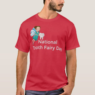 Nationale Tooth Fairy Dag T-shirt