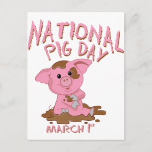 Nationale varkensdag briefkaart