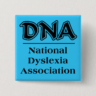 Nationale Vereniging voor Dyslexie Grappige Knop H Vierkante Button 5,1 Cm