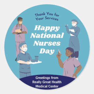 Nationale Verpleegkundigendag Ronde Sticker