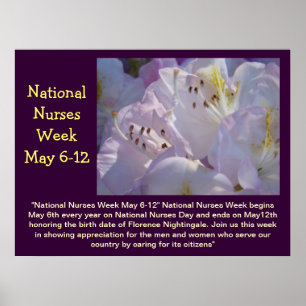 Nationale Verpleegsters Week 6-12 mei Bloemenposte Poster